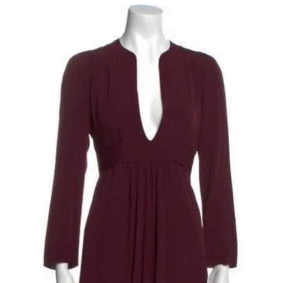 Prada Tops - Authentic PRADA Brown Deep Plunge Tie Waist Top - Size EU 40 - Small